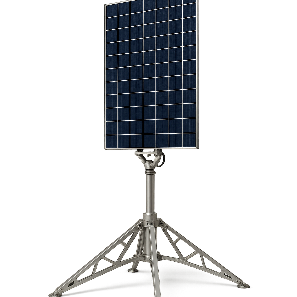 Vertical deployable lunar solar array